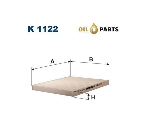 FILTR KABINOWY ZWYKŁY FILTRON K 1122